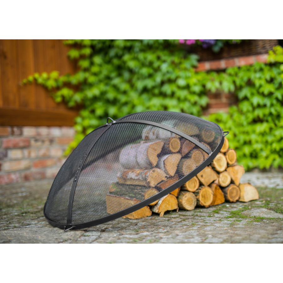 CookKing Funkenfang aus Stahl für Feuerschalen, Schwarz, B/T/H: 59 x 59 x 15 cm - Bild 3