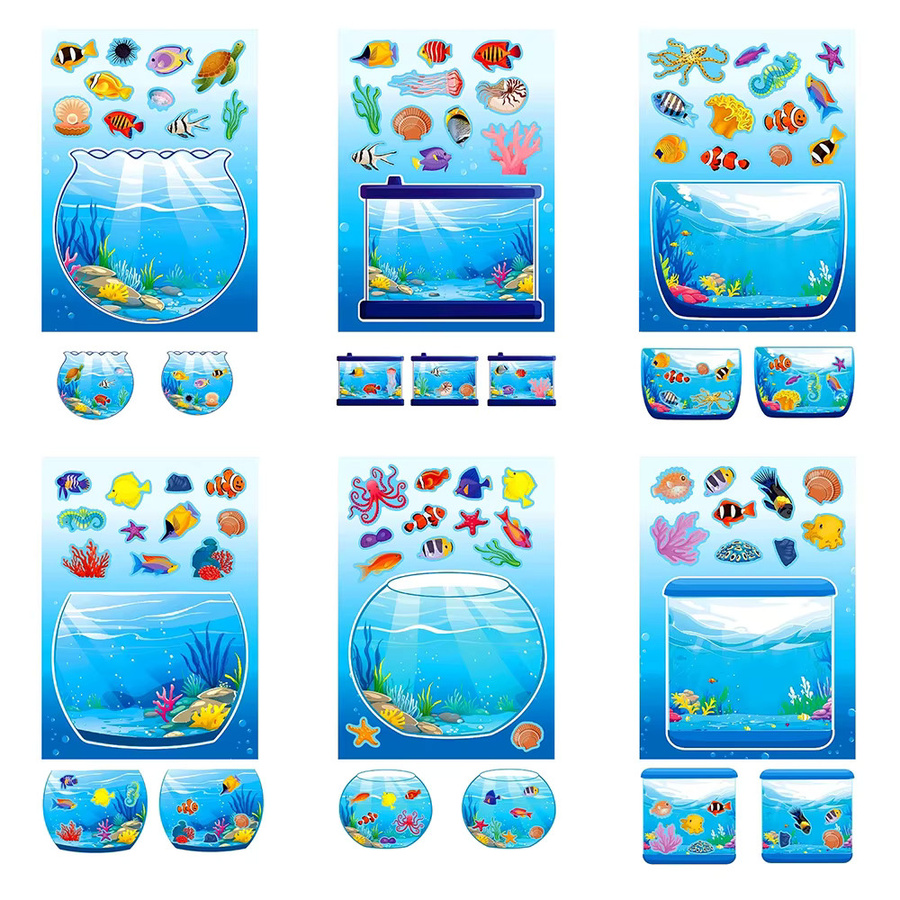 Charile DIY Puzzle Aufkleber Set für Aquarium Tagebuch und Laptop in Multicolour - Bild 2