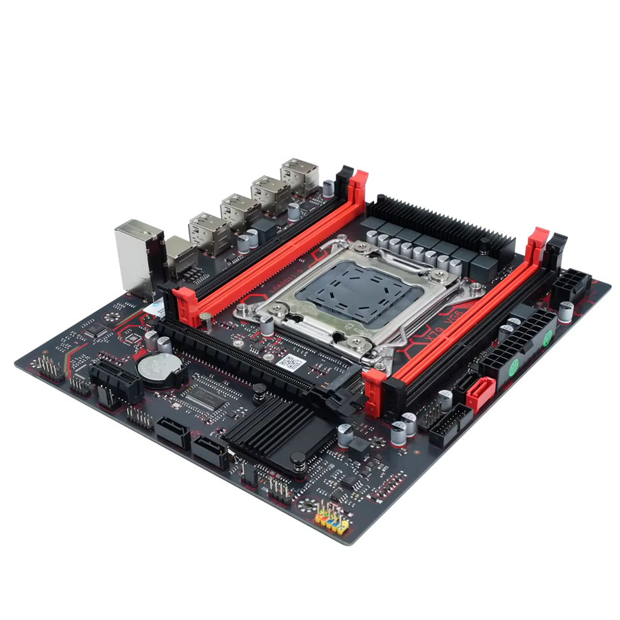 ENVINDA X79 VG6 Motherboard LGA 2011 für Xeon E5 Prozessoren, unterstützt DDR3 ECC REG-Speicher, SATA3, USB 2.0 und NVME M.2, Schwarz - Bild 3