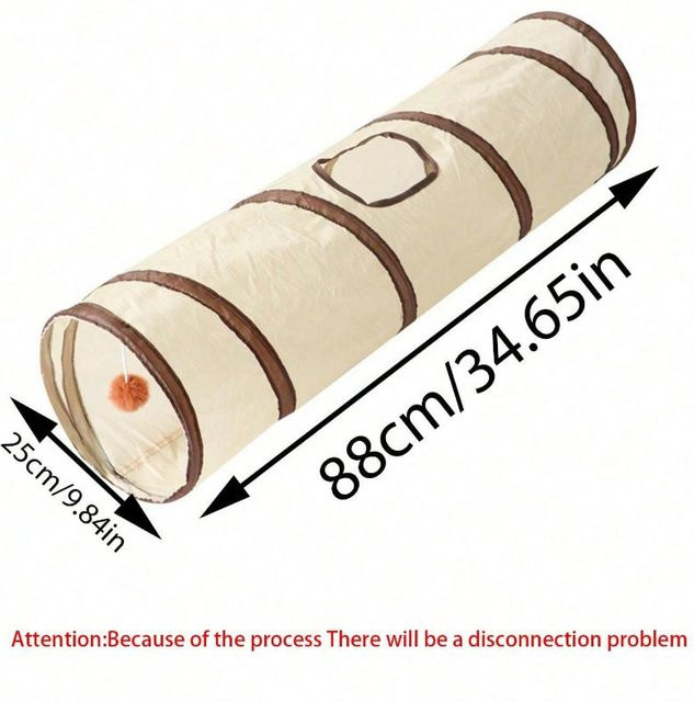 Cat Since Hi Katzen-Tunnelspielzeug beige Single layer straight - Bild 1