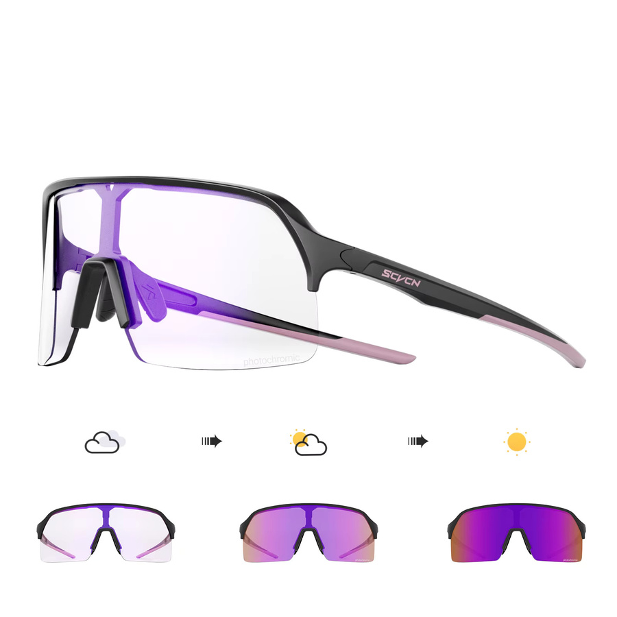 SCVCN Sportsonnenbrille, Photochrome, Blau, Unisex, Kunststoff - Bild 5