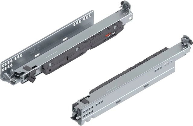 Blum Unterbodenführung Movento Blumotion S 760H3800s mit Soft-Close, Nennlänge: 380 mm, Tragkraft: 40 kg, Farbe: Silber - Bild 1