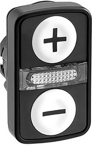 Schneider Electric ZB5AW7A1715 Doppeldrucktaster-Frontelement aus Kunststoff in Schwarz und Weiß - Bild 1