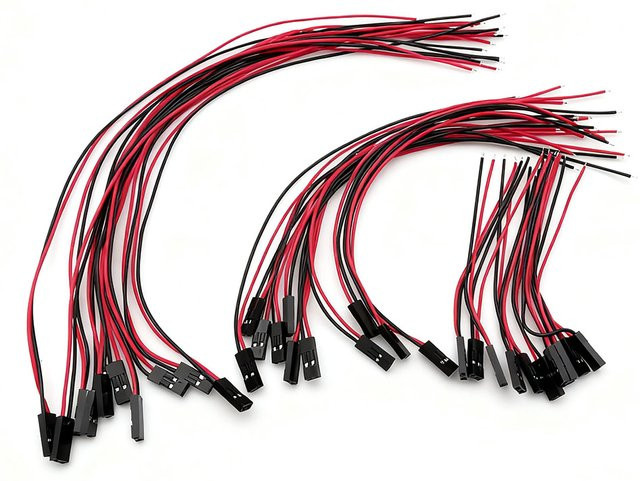 LOCHEUK 2-polige 2,54 mm Rastermaß-Buchse mit 26 AWG PVC-Draht-Überbrückungskabel für Dupont-Stecker und PCB-DIY - Bild 1