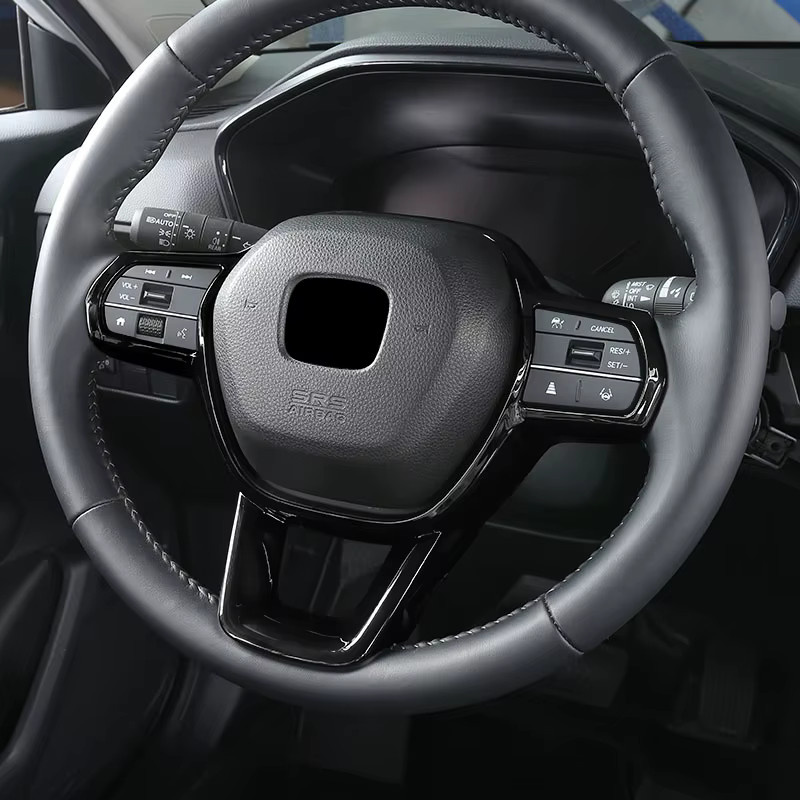 YaLumei Lenkrad-Tasten Abdeckung Aufkleber für Honda Civic 11. Generation 2021-2025 Hybrid, Schwarz - Bild 3