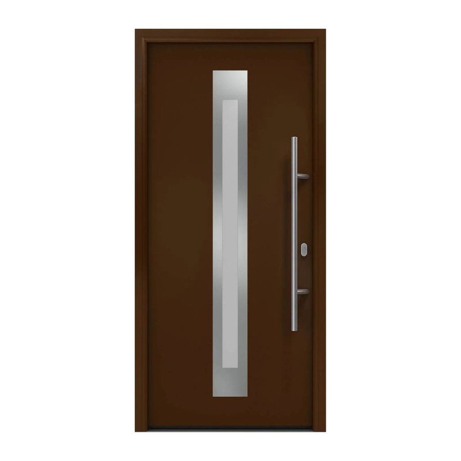 EcoStar Haustür Isopro IP 770S mit Glaseinsatz in Terrabraun, B: 110 cm, H: 210 cm, DIN Rechtsausführung - Bild 2