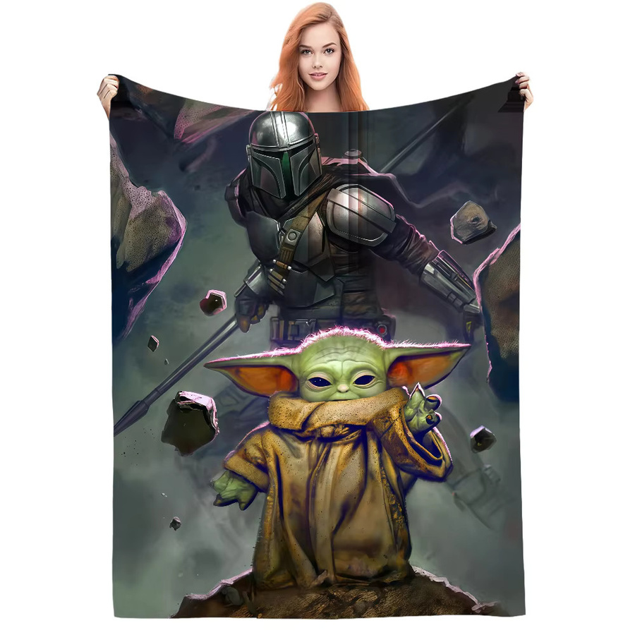 Star Wars Yoda Superkuschelige Plüschdecke in Multicolour für Sofa und Wohnzimmer - Bild 4