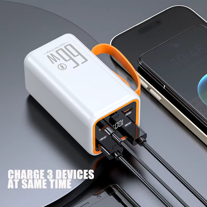 Mini Power Bank 20000 mAh mit 66 W Zwei-Wege Schnellladung, tragbares externes Ladegerät in Schwarz - Bild 2