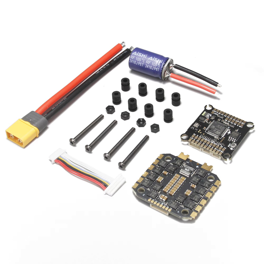 NeebRC F4 F405 F4V3S Plus F7 F722 FC Stack Flight Controller ESC Flytower, Set / Bundle, Metall, Schwarz - Bild 1