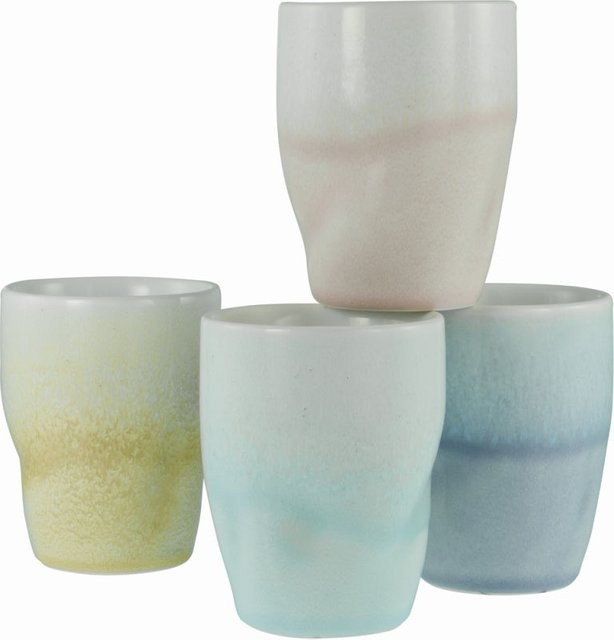 CreaTable Squeezy Kaffeebecher 4er Set, mehrfarbig, 300 ml, Durchmesser: 8,5 cm, Höhe: 11 cm - Bild 1