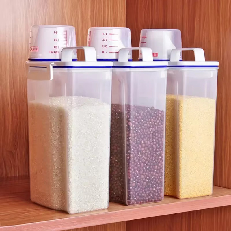 DUTRIEUX Küchen-Aufbewahrungsbox transparent, luftdicht und insektensicher, 1,5 kg bis 2 kg, ideal für Getreide und Mehl - Bild 3