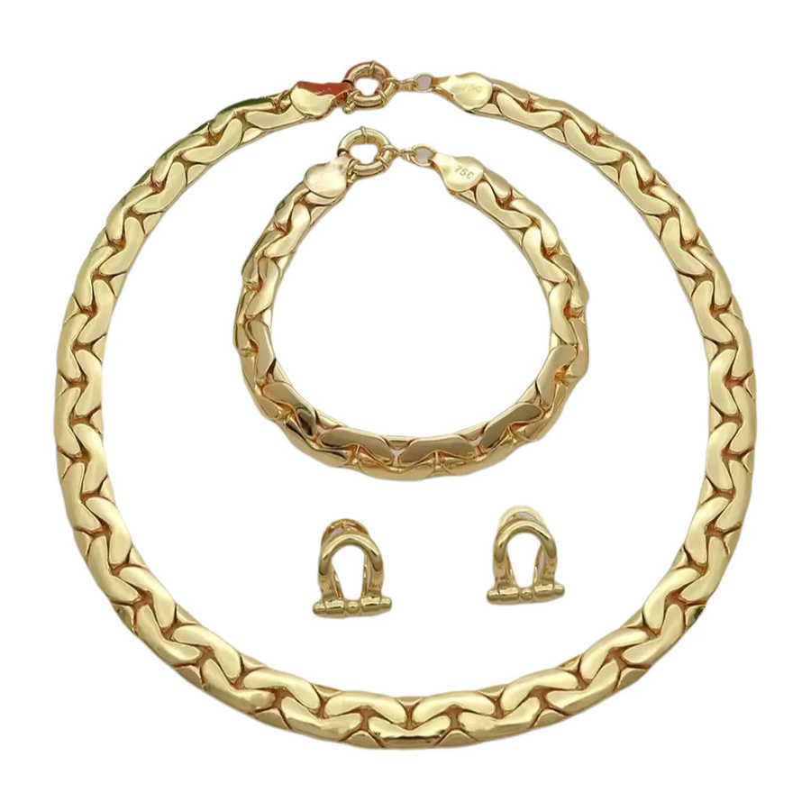 Schmuckset 18K vergoldet, Gold, Unisex - Bild 2