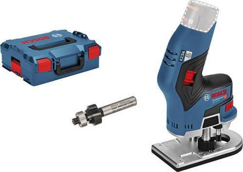 Bosch Professional Akku-Kantenfräse GKF 12V-8 Solo in L-Boxx, 12V, 6-8 mm Frästiefe, Blau-Schwarz - Bild 1