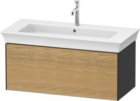 Duravit Waschtischunterschrank White Tulip ohne Aufsatz in Mattgrau B: 98,4 cm, H: 41 cm, T: 45,8 cm - Bild 1