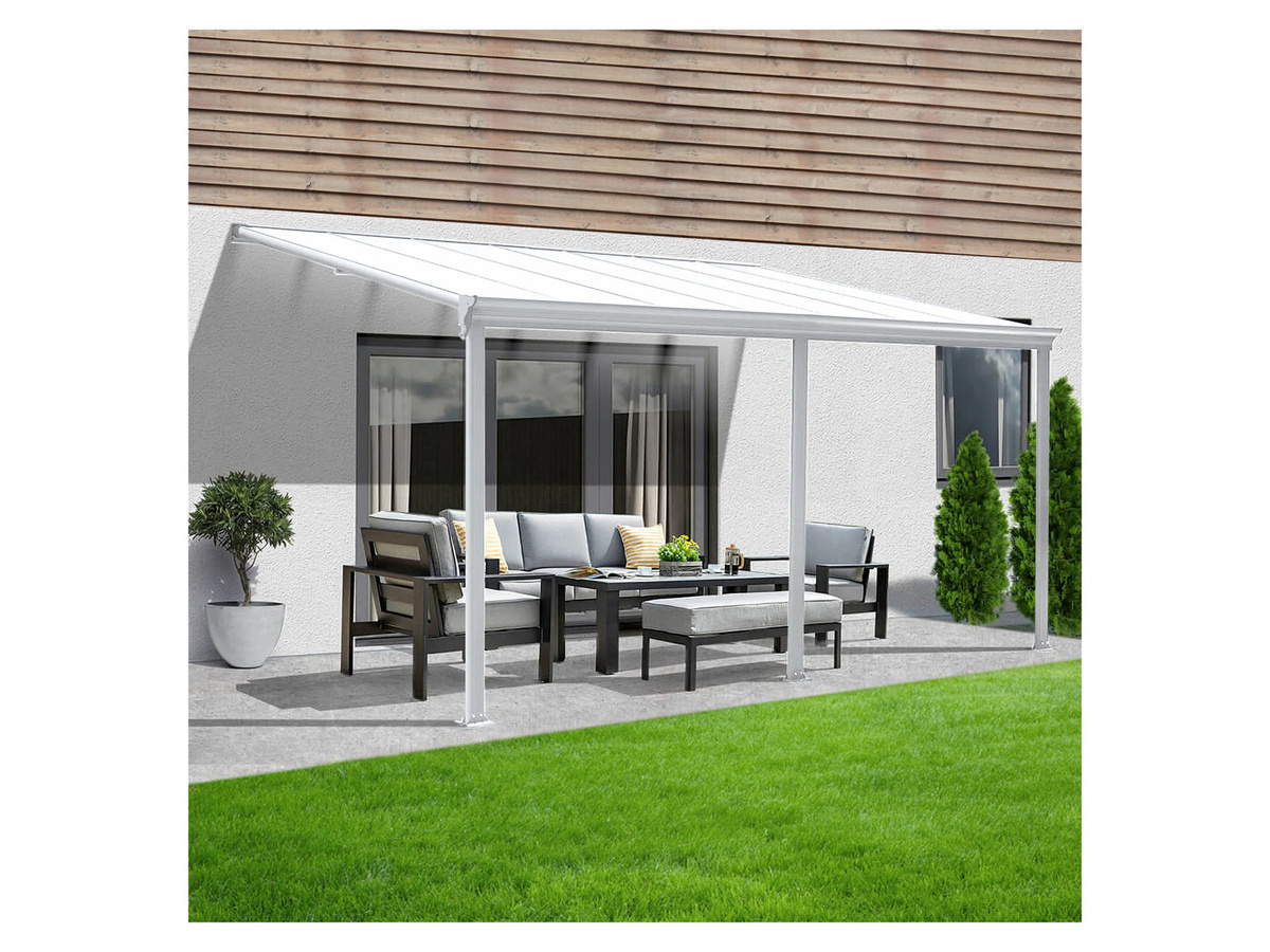 Home Deluxe Terrassenüberdachung Solis aus Aluminium in Weiß, B/T/H: 557 x 303 x 278 cm - Bild 2