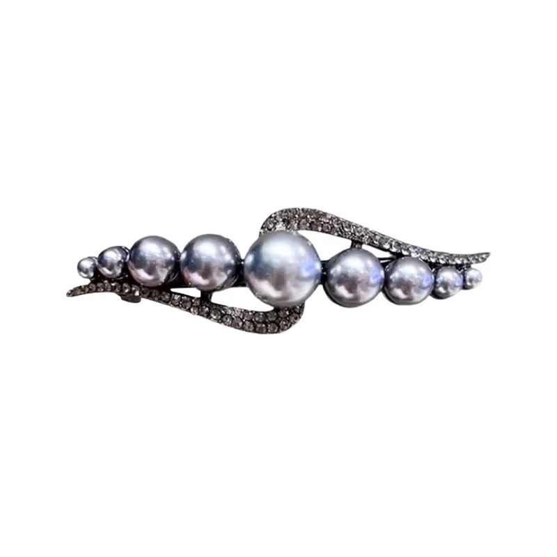 HIYAYZ Haarspange mit Perlen und Strass, Damen - Bild 2