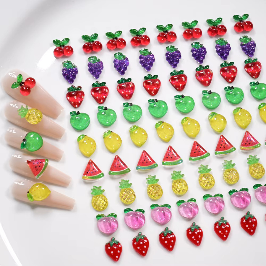 HotPress Nagel Charms 3D Sommer Früchte, 50 Stk, Glänzend - Bild 3