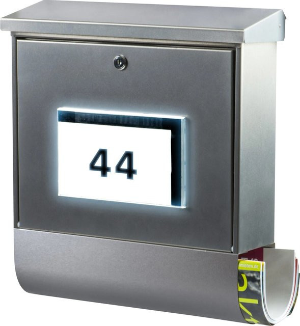 Burg Wächter Briefkasten Malaga aus Edelstahl in Silber - Bild 2