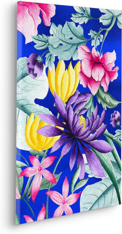Komar Canvasbild Flower Kiss Leinwand mit floralem Motiv in Blau und Mehrfarbig, B: 60 cm, H: 60 cm - Bild 1