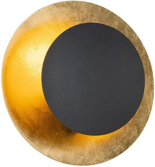 QAZQA Art Deco Wandleuchte Emilienne in Schwarz und Gold aus Stahl mit E27 Fassung und dimmbarer Funktion - Bild 1