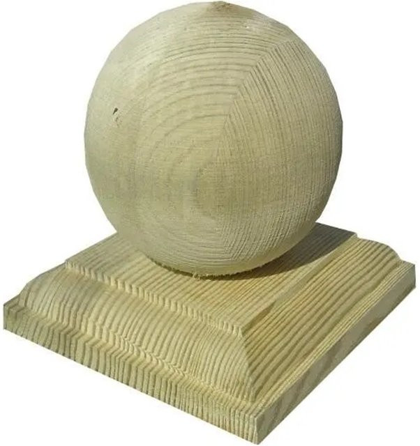 GartenLand Pfostenkappe Kugel für 9x9 cm Holzpfosten aus Fichte in Grün - Bild 1