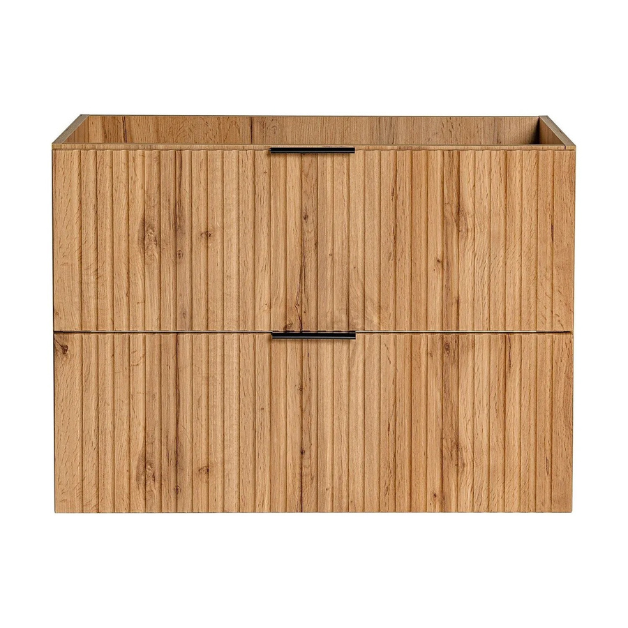 Vente-unique Waschbeckenunterschrank Zevara in Holzoptik, Farbe Beige/Braun, B: 80 cm, H: 57 cm, T: 46 cm - Bild 2