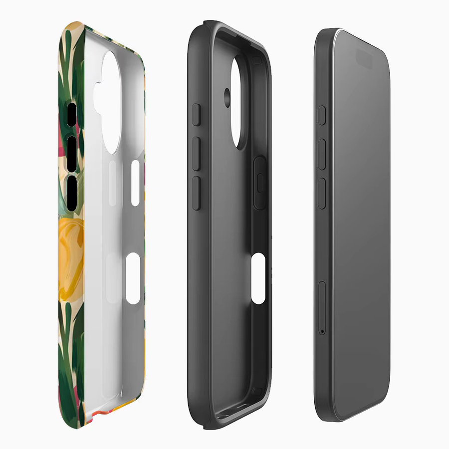 Robuste Tulpen-Kunst Handyhülle von Potdemiel für iPhone 17 16 15 14 13 Pro Max Plus mit Magnetfunktion, Multicolor - Bild 1