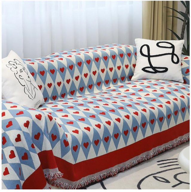Super Six Chenille Sofahandtuch als All-in-one Sofabezug und Staubschutz, Breite: 180 cm, Tiefe: 130 cm - Bild 1