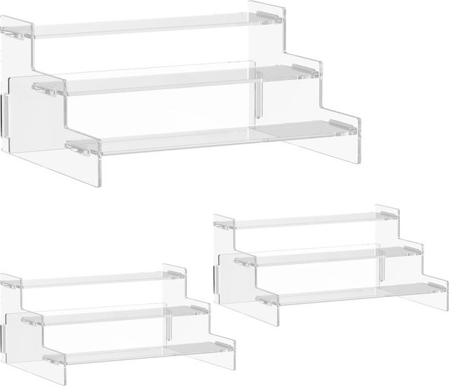 Willstar 3er Set Acryl Display Ständer Transparent für Schmuck, Kosmetik und Blind Box Organizer - Bild 1