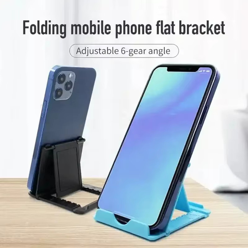 Universeller faltbarer und verstellbarer Smartphone und Tablet Ständer aus Kunststoff in Gelb - Bild 3