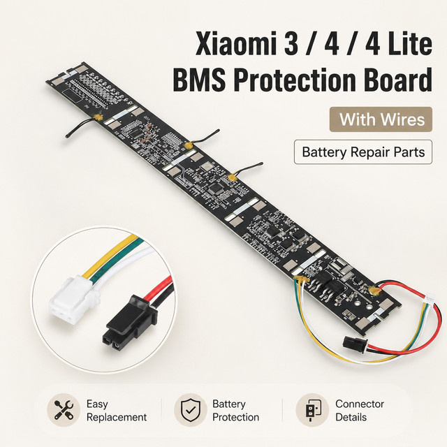 Xiaomi Batterie-BMS-Hauptplatine mit Kabeln in Schwarz für Elektroroller 3 4 4 Lite Ersatzteil zur Reparatur - Bild 1