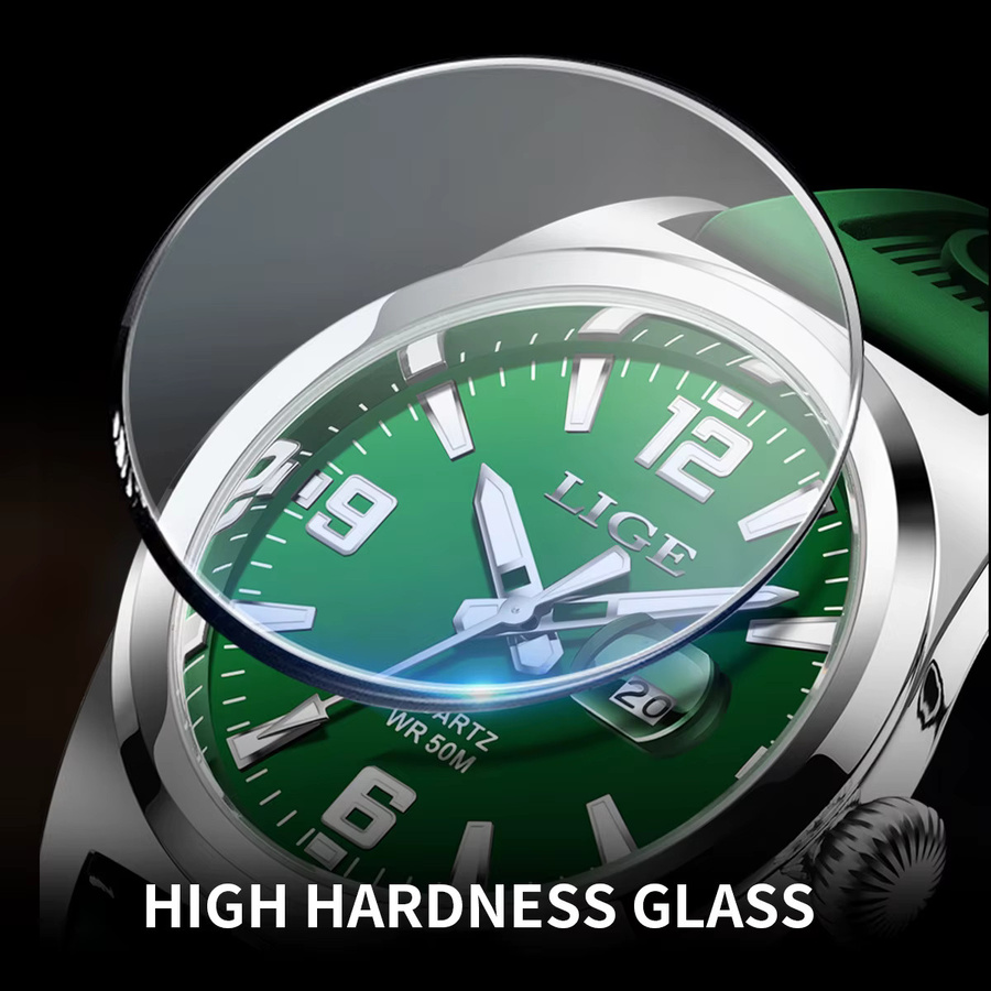 LIGE Armbanduhr Automatik, Silikon, Datum, Herren - Bild 2