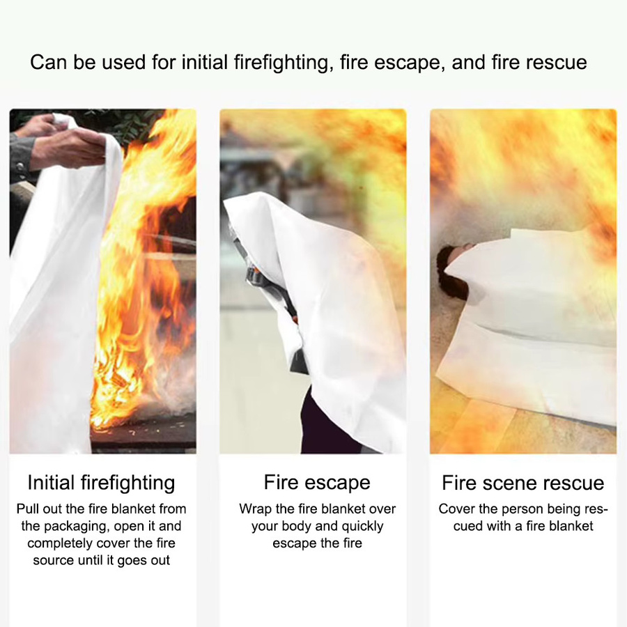 Flammhemmende Feuerlöschdecke aus Fiberglas für den Notfallschutz - Bild 5