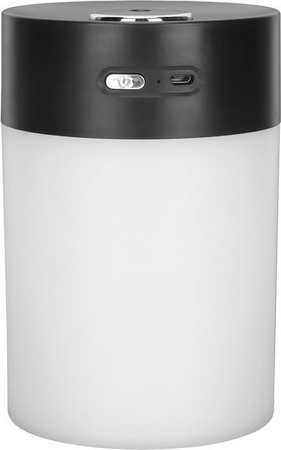 OutsideWorld Kaltnebel-Luftbefeuchter mit automatischem Abschaltenschutz und Umgebungslicht, USB-Aufladung, Schwarz