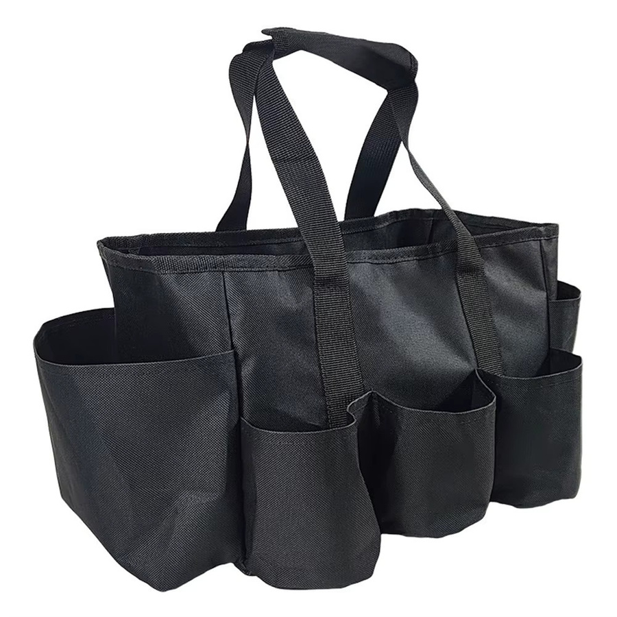DAZZLEEX Gartengeräte-Tragetasche aus Polyester in Schwarz, tragbarer Reinigungs-Caddy mit Griff als Organizer für Werkzeug und Zubehör - Bild 4