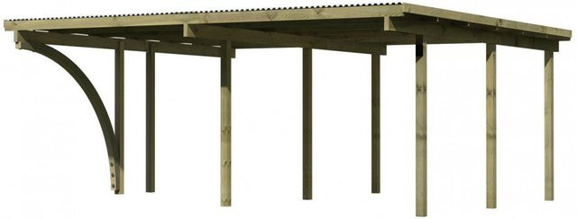 Doppelcarport Eco Karibu mit einem Einfahrtsbogen, B/T: 527 x 387 cm - Bild 3
