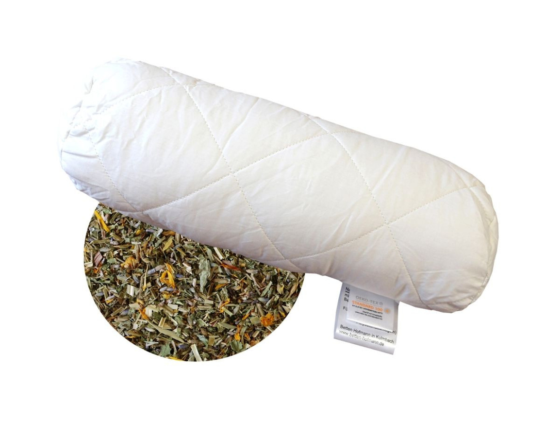 Betten Hofmann Aroma Kräuterrolle Nackenrolle zur Nackenstütze und Anti-Stress-Entspannung in Weiß, B/H: 40 x 15 cm - Bild 1