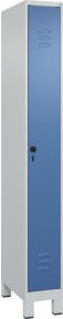 C+P Spind Classic PLUS Garderobenschrank mit 1 Abteil, Füße, Sicherheits-Drehriegel und 3 Garderobenhaken, H x B x T: 195 x 50 x 25 cm - Bild 1