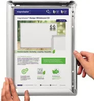 Deflecto Bilderwechselrahmen DIN A5 in Silber mit transparentem Kunststoff und Aluminium - Bild 1