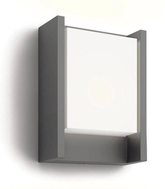Philips Arbour LED-Außenwandleuchte in Anthrazit, B: 22 cm, H: 16,5 cm, T: 7,5 cm - Bild 1