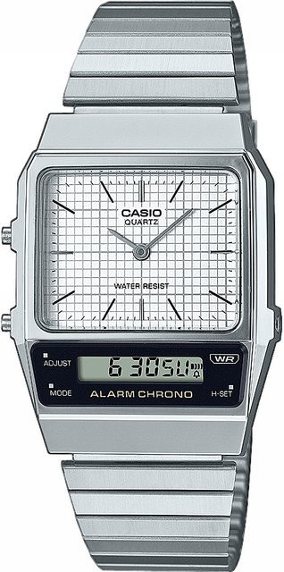 Casio Armbanduhr Analog-Digital, Quarz, Edelstahl, Silber, 31 mm, Unisex - Bild 1