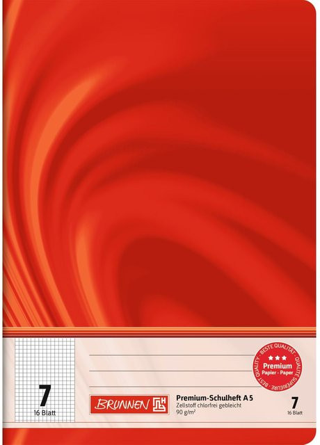 Brunnen Schulheft Vivendi Lineatur 7 in Rot, DIN A4 - Bild 1