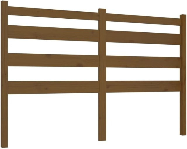vidaXL Kopfteil aus Kiefer-Massivholz in Honigbraun mit Lattendesign, Breite: 206 cm, Tiefe: 4 cm, Höhe: 100 cm - Bild 1