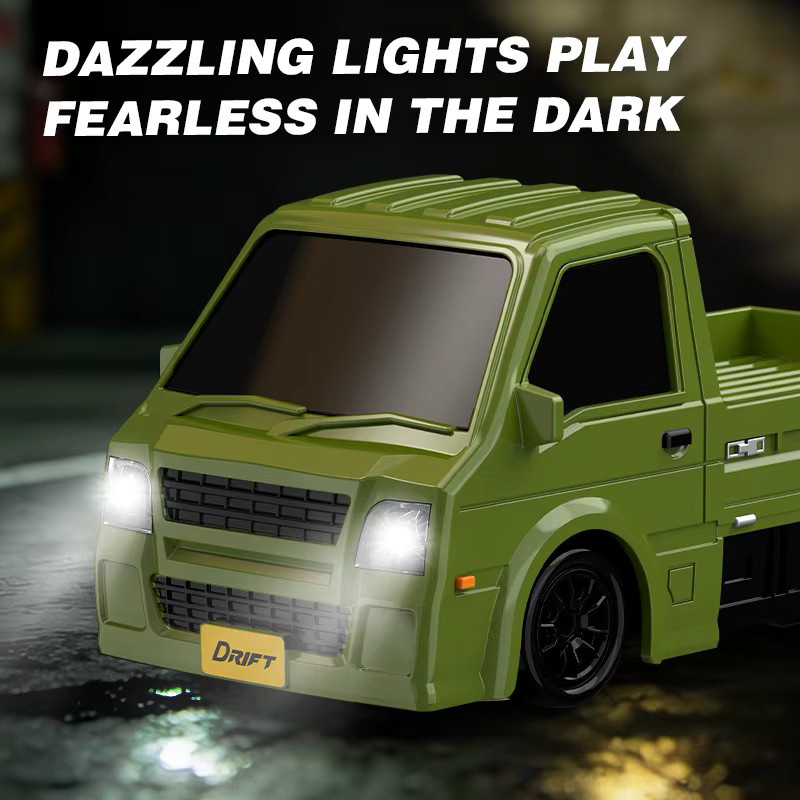 JIKEFUN Rennwagen, ferngesteuertes Modell, 1:64, mit LED-Lichtern - Bild 4