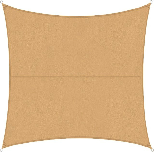 Casa Pura Wasserabweisendes Sonnensegel aus Polyester, Quadratisch, Sand, B/T/H: 300 x 300 x 300 cm - Bild 1