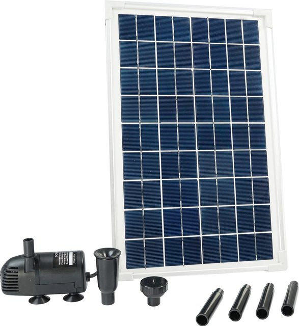 Ubbink Solarmax 600 Solarpumpe für Springbrunnen und Teich inklusive Solarpaneel mit 10 W Leistung und max. 610 l/h Förderleistung - Bild 1