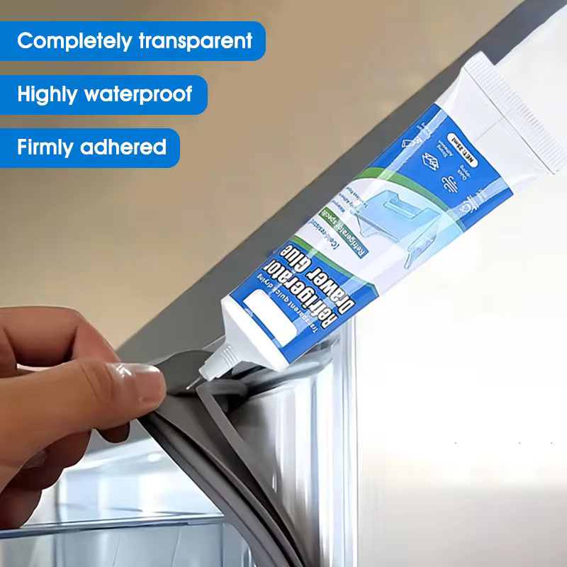 Transparenter Reparaturkleber für Kühlschrankdichtungen und Schubladen zur Anwendung auf Kunststoff und Glas, wasserfest und frostbeständig - Bild 2