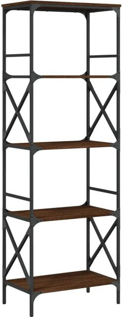 vidaXL Bücherregal im Industrial Design mit 5 Böden in Braun, B/T/H: 59 x 35 x 171 cm - Bild 1