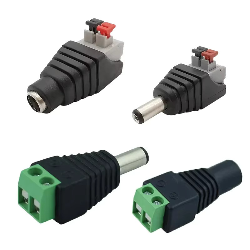 MJJC 5 Stück DC Stecker-Buchse-Verbinder 2,1 x 5,5mm 2-Pin Adapter für CCTV-Kamera und LED-Streifen Stromversorgung Anschluss - Bild 3