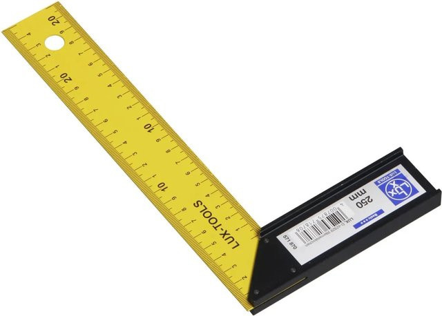 LUX-TOOLS Tischlerwinkel Gelb, Breite: 25 cm - Bild 1
